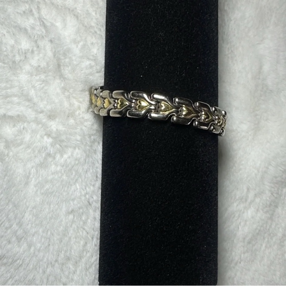 Two-Tone Silver and Gold Women's Link Bracelet